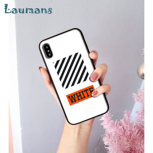 Off white phone cases for iPhone 8 7 6 6S Plus X XS MAX 5 5S SE XR 11 11pro max