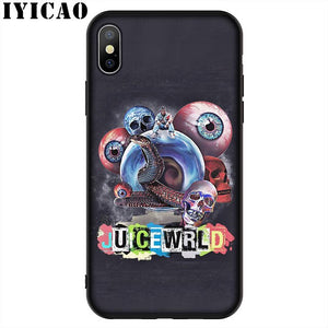 Cover Silicone Per IPhone 11 (6,1”) – 2 Pezzi – Design Rapper Juice WRLD – TPU Antigraffio